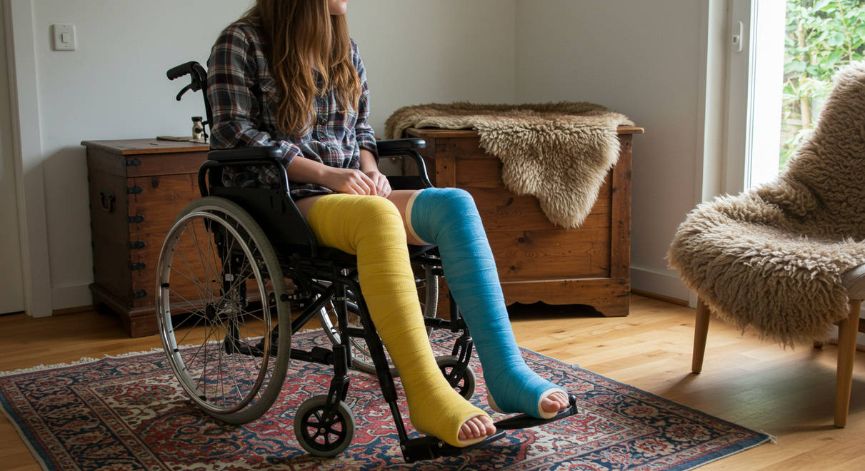 Wheelchair with Leg Casts at Home by BRUBINHO on DeviantArt