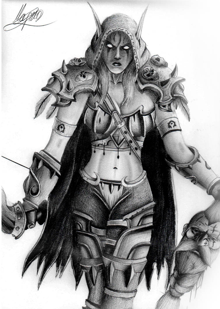 Варкрафт Сильвана раскраска