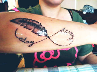 Stay strong feather piece.