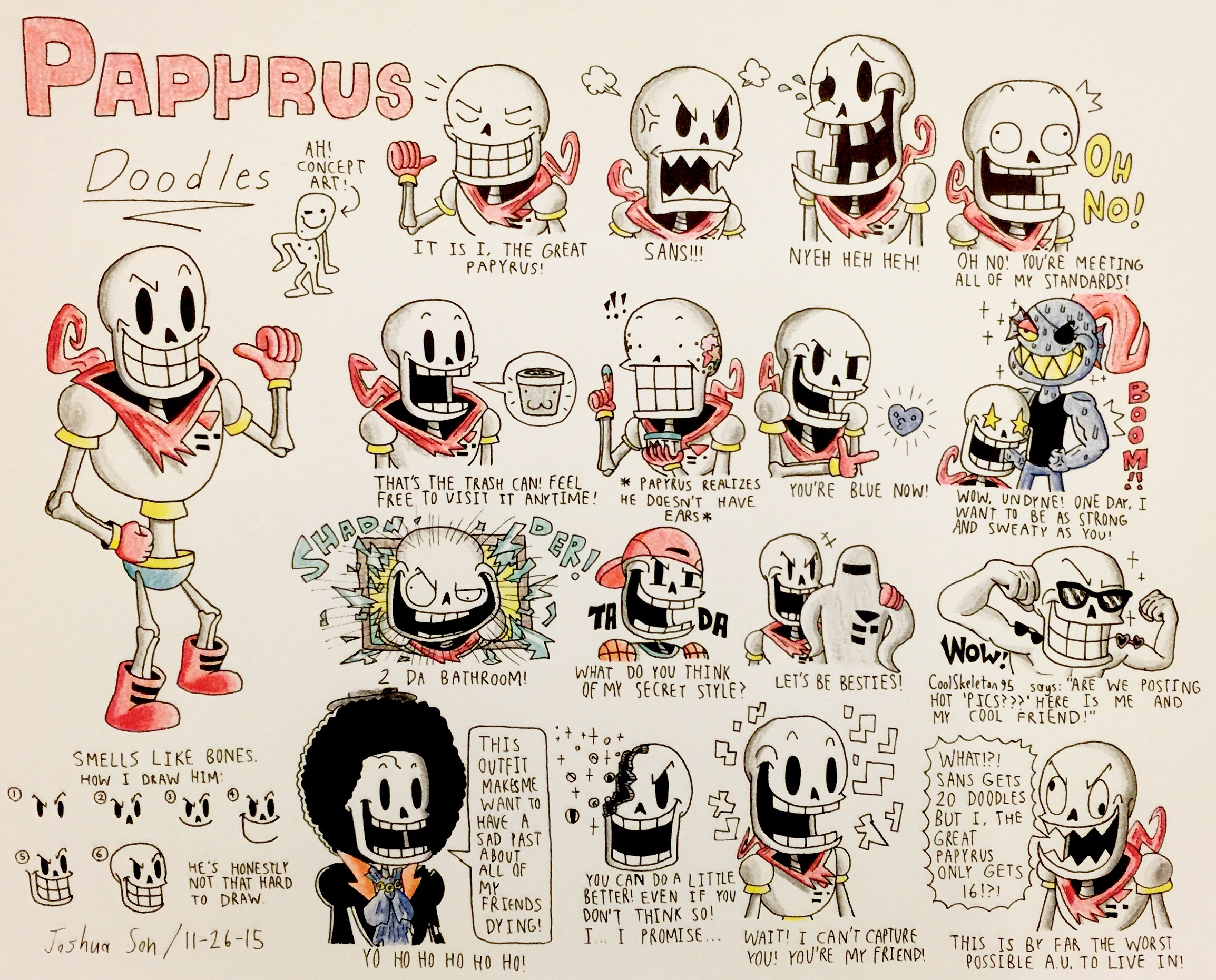 Pappyrus Drawing Papyrus Doodles by Josh-S26 on DeviantArt