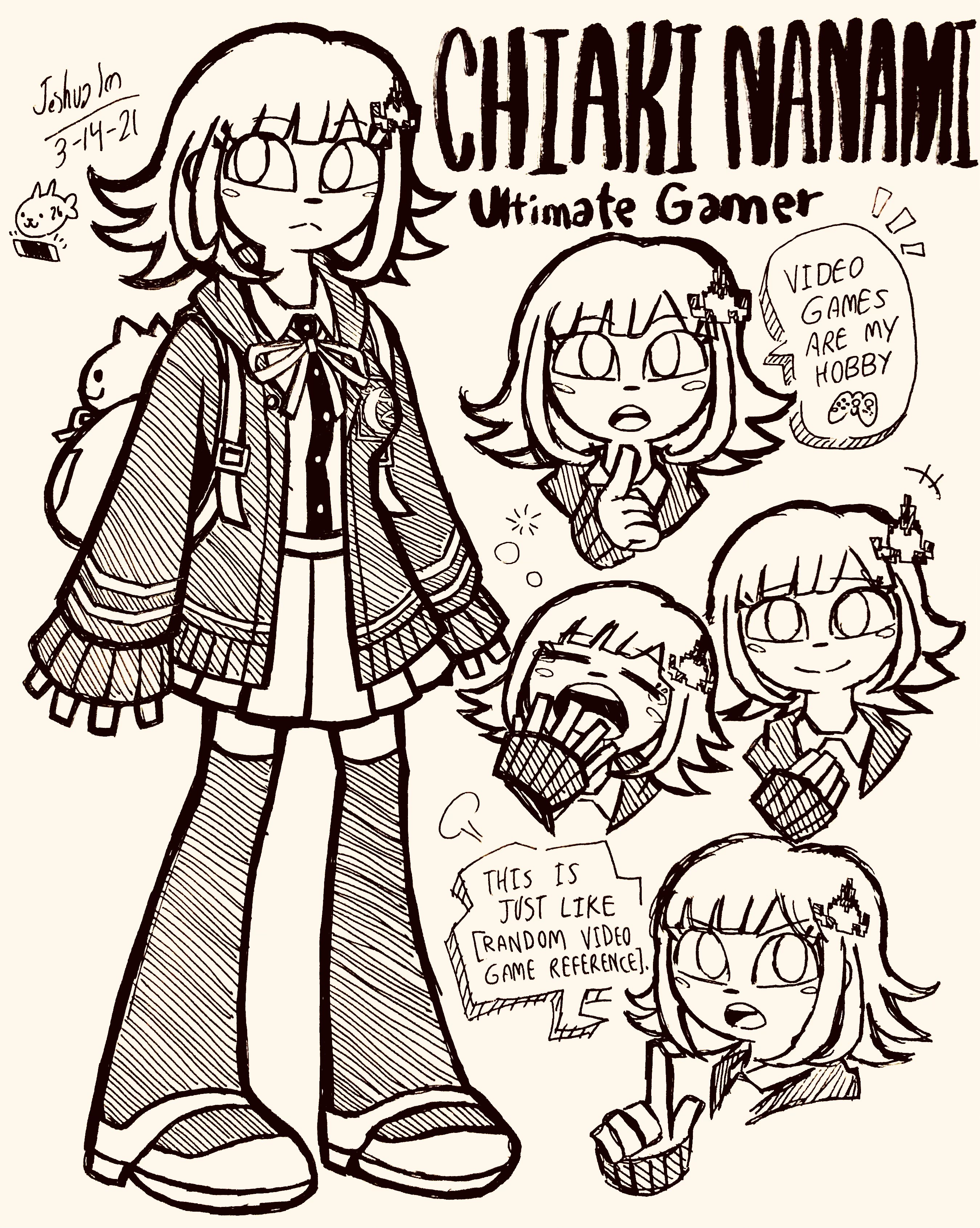 Chiaki Nanami Doodles by JoshS26 on DeviantArt