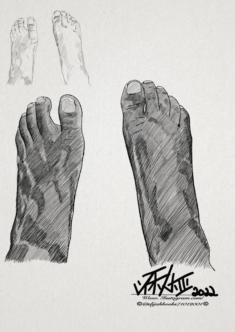 Feet Drawing Ink Feet sketch in ink by ElijahsArt7101 on DeviantArt