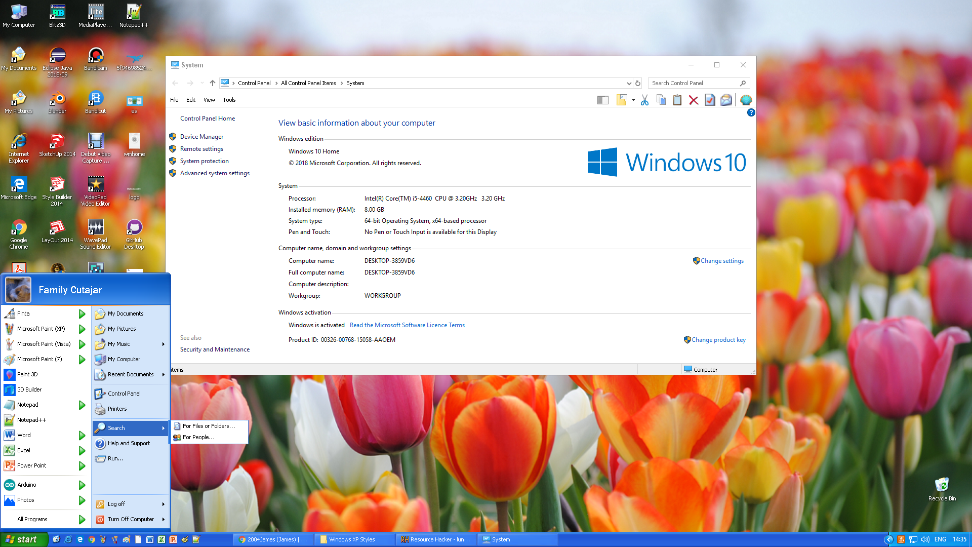 Windows 10 with Windows XP Taskbar and Start Menu by 2004James on ...