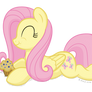 Commission: Fluttershy with a muffin