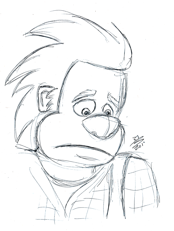 Sad Ralph Pen Sketch by nighte-studios on DeviantArt