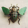 Scarab Steampunk Beetle Brooch