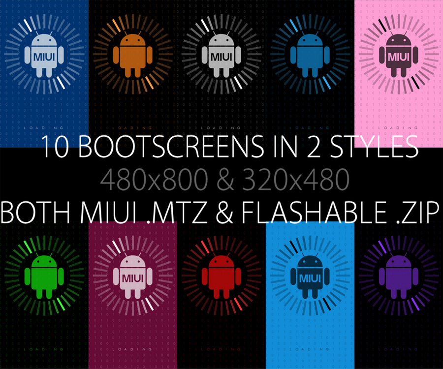 Boote Screen 10 Bootscreens in 2 Styles for all ROMs by melissapugs on DeviantArt