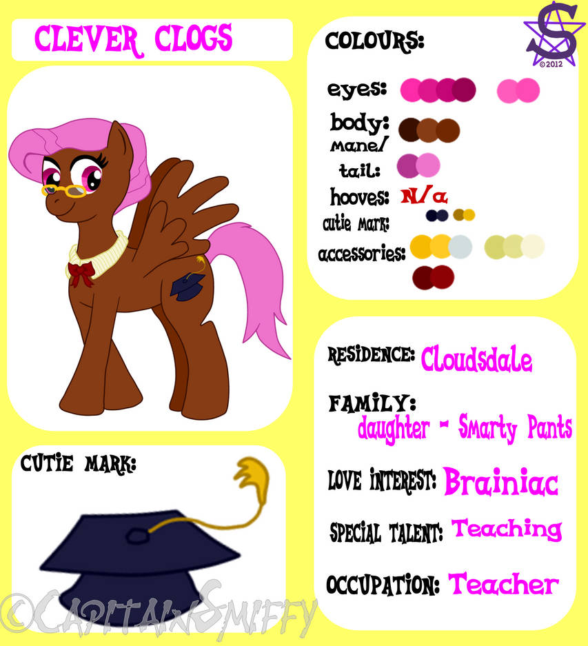 MLP: Clever Clogs ref by CapitainSmiffy on DeviantArt
