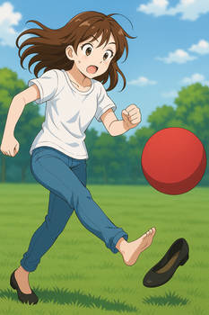 The Shoeless Girls - Anime Kickball Accident