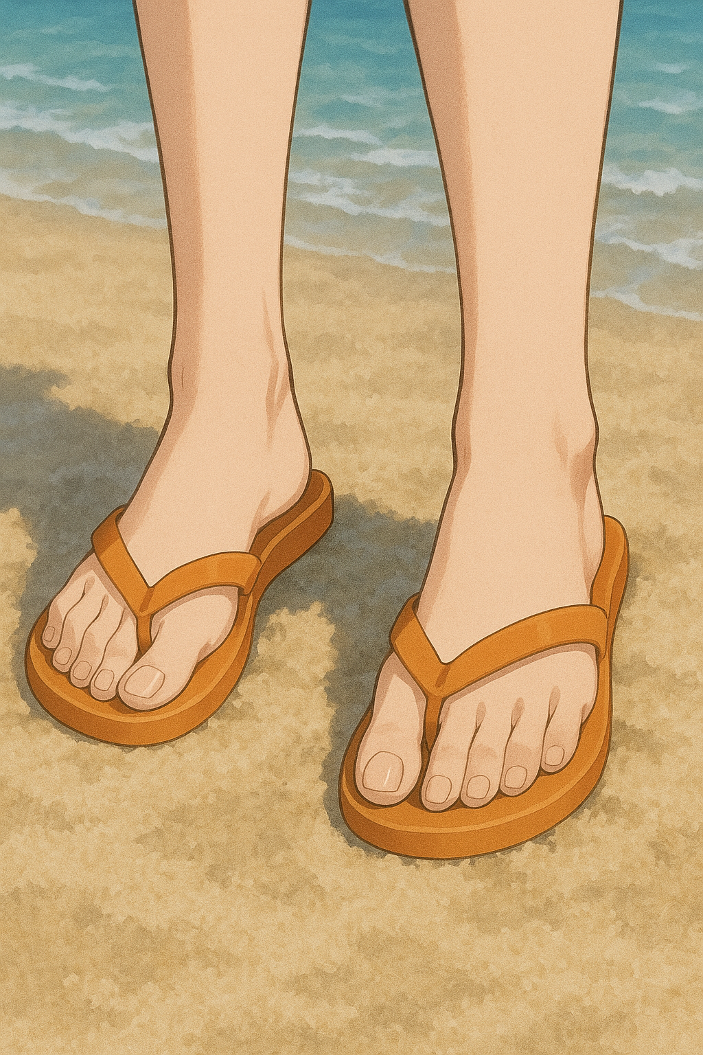 Olga's Orange Flip-Flops