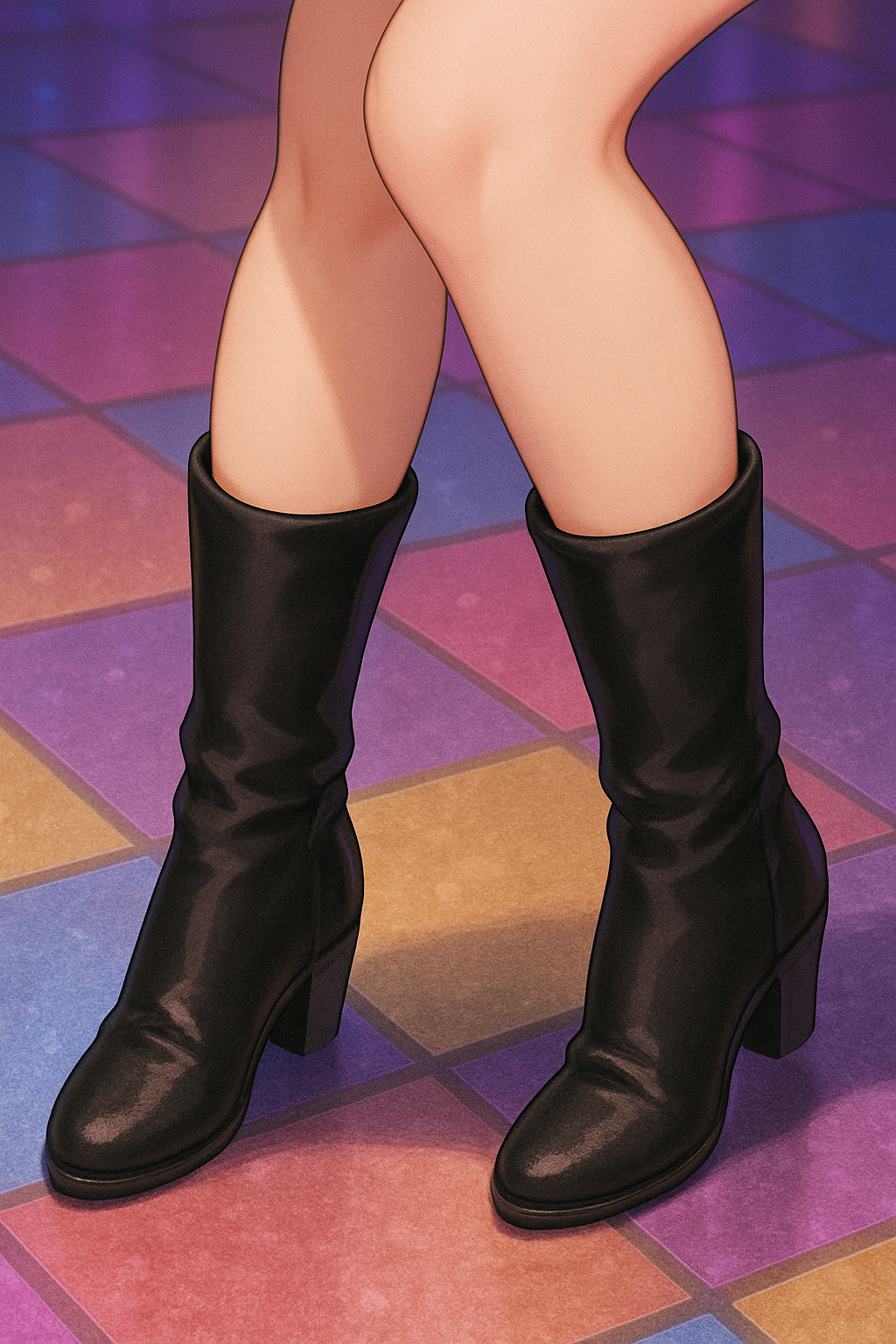 Penelope's Black High Heel Boots