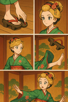 AI Anime Shoe Loss Comic - Rin 's Sandal Mishap