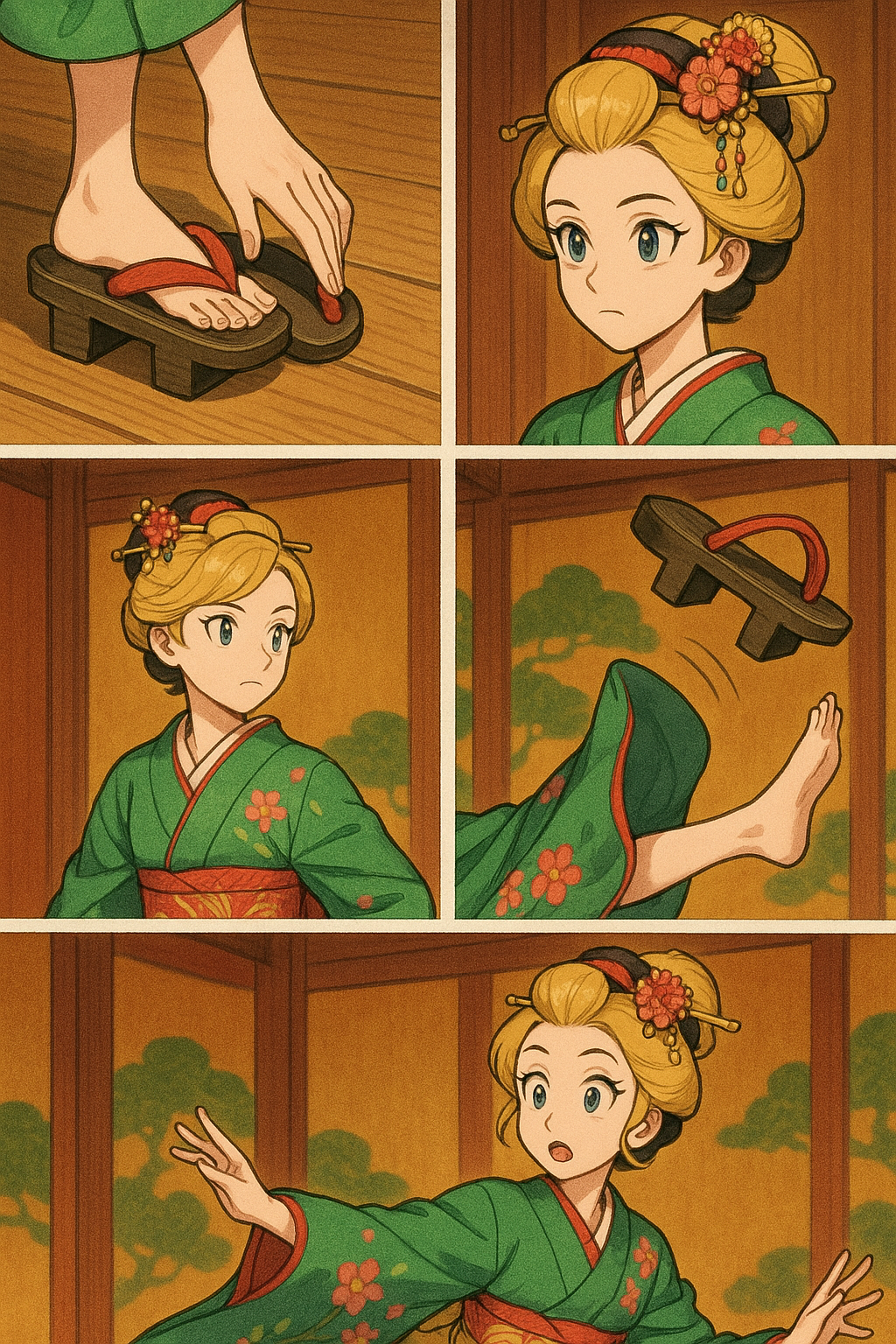 AI Anime Shoe Loss Comic - Rin 's Sandal Mishap