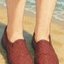 Sakura's Maroon Water Shoes