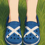 Shannon's Blue Crocs
