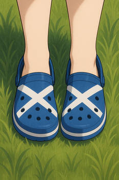 Shannon's Blue Crocs