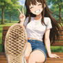 The Shoeless Girls - Clara Showing Her Shoe Sole