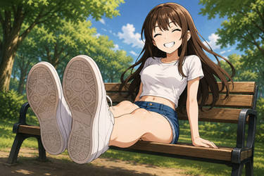 The Shoeless Girls: Main Girls Showing Their Soles