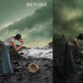 BEFORE - AFTER_. . . . . . .Raining fall~ . . . .