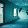 Surreal underwater room