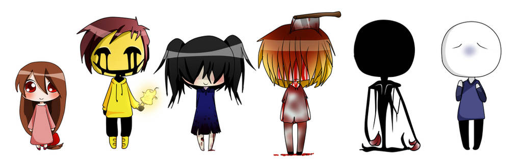 Creepypasta OC collection 1 by Chibi-Works