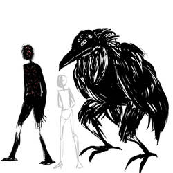 Creepypasta: curdling crow and Hallwayman