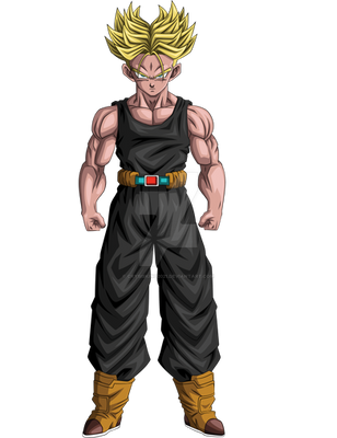 SSJ2 Future Trunks Future Saga Render by ZanninRenders on DeviantArt
