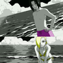 On the beach with itachi