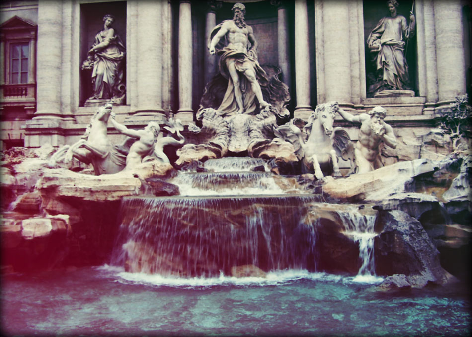 fontana di trevi.