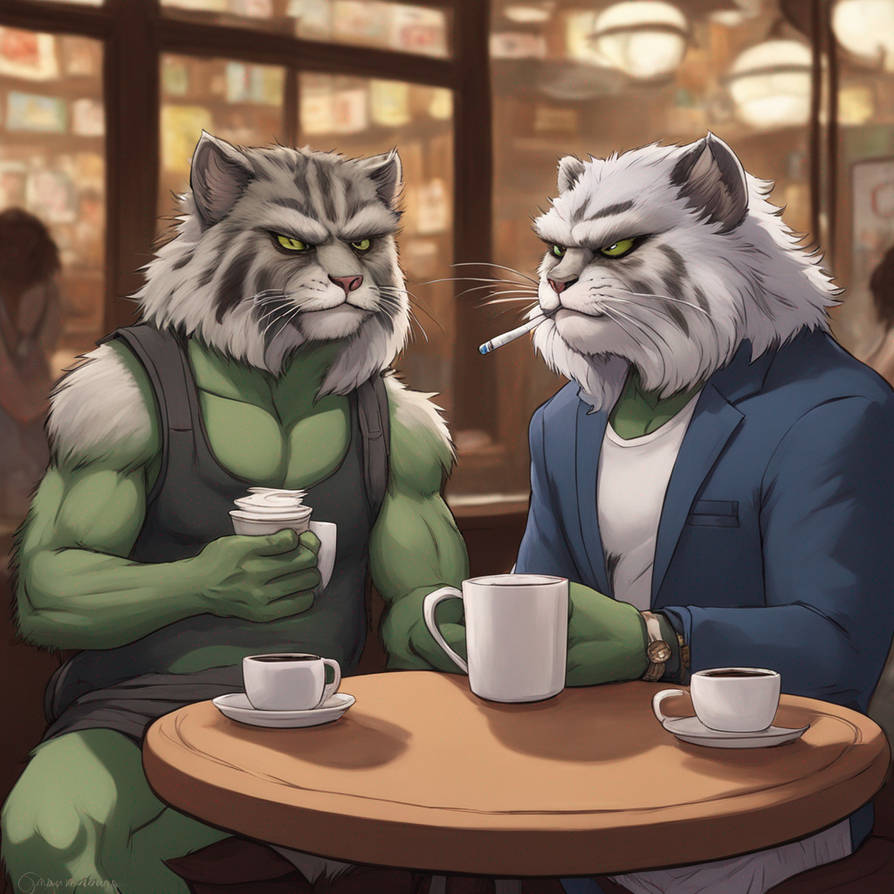 manul coffee with friend