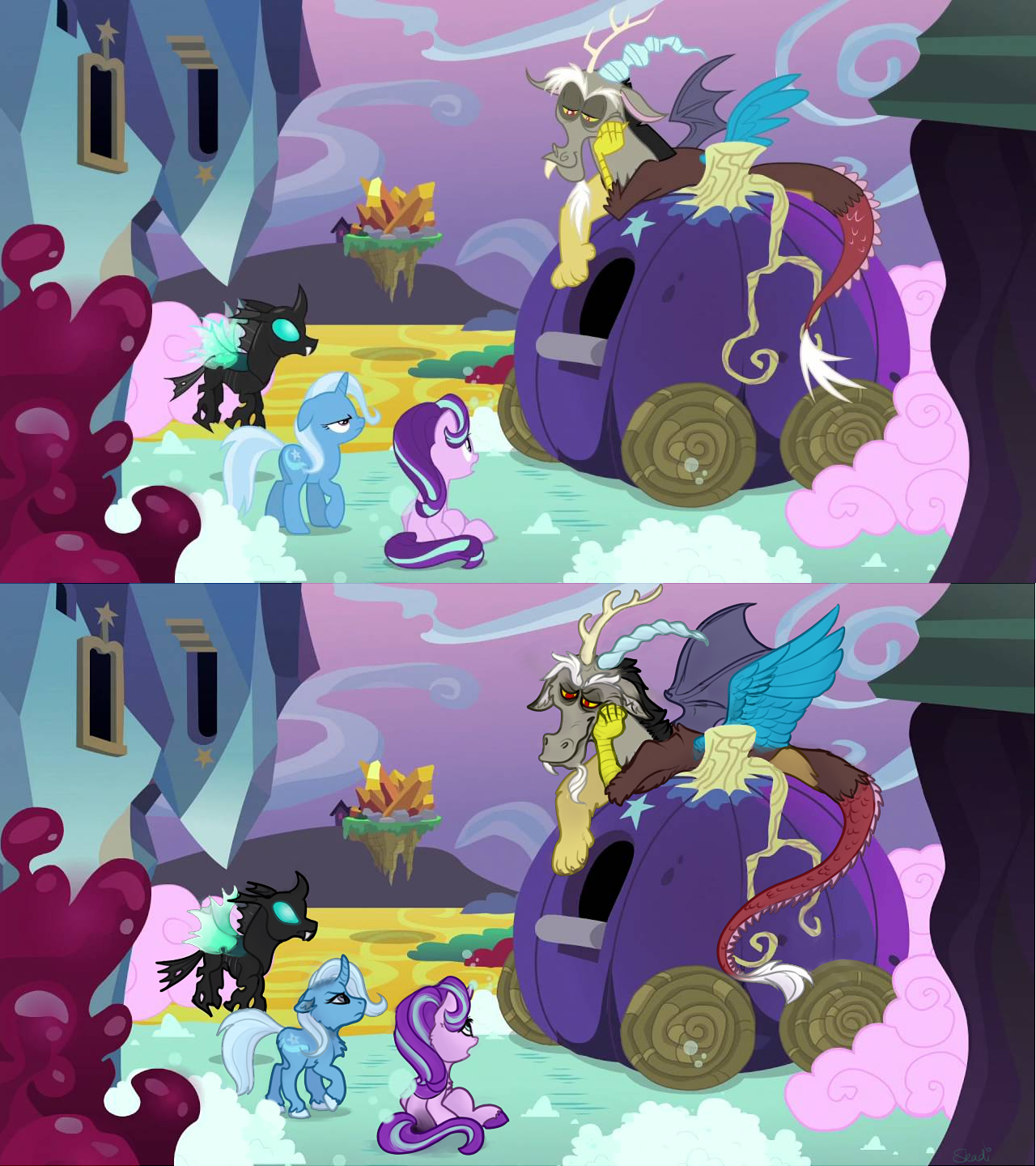 Mlp Comparisons MLP screenshot redraw comparison by sharkyskadi on DeviantArt