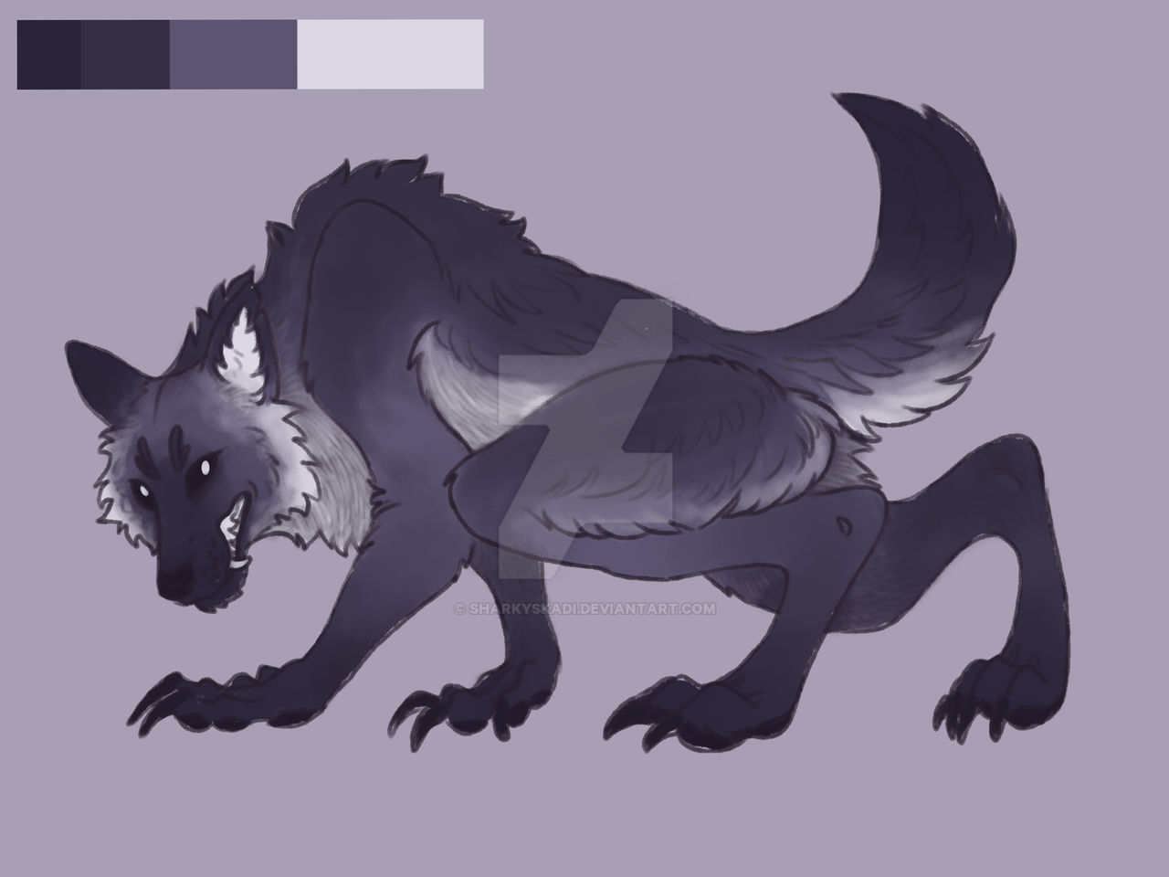 werewolf design by sharkyskadi on DeviantArt