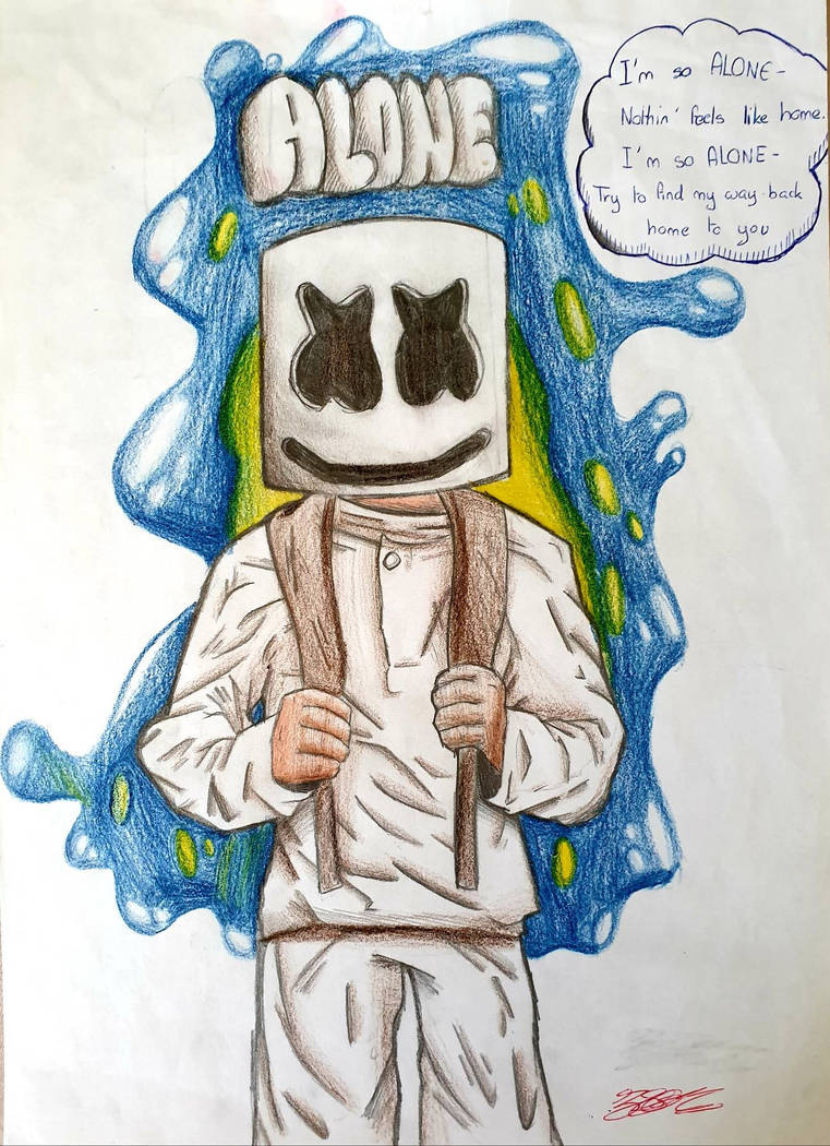Marshmello 3 Marshmello S Alone Lyrics By Artistsb On Deviantart