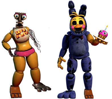 Withered Bonnie and Withered Chica 🐰🐤