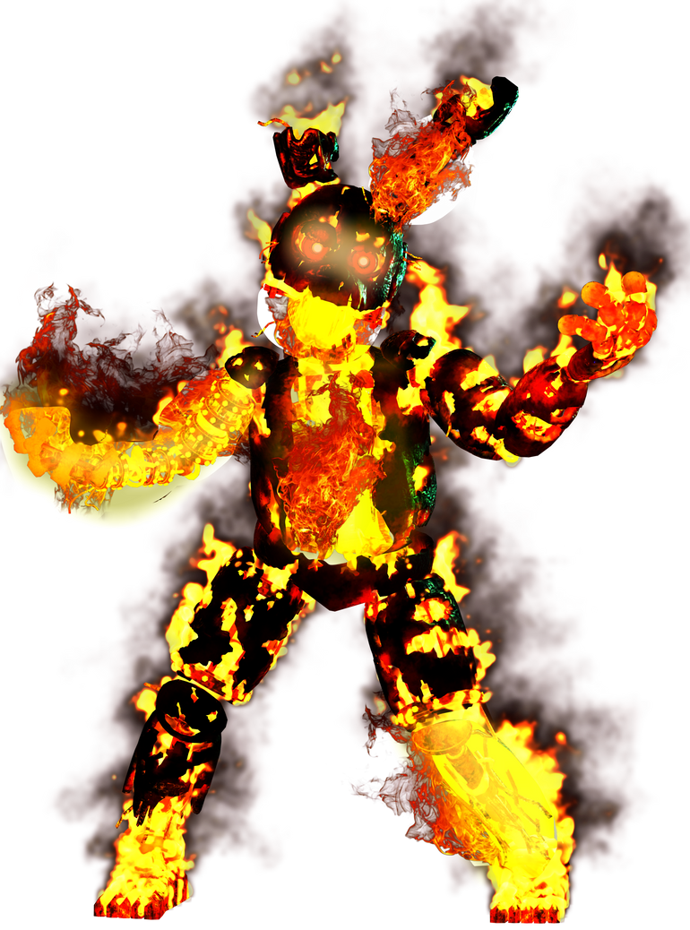 Ignited Springtrap Ignited flaming springtrap by RockBearSpeed on DeviantArt