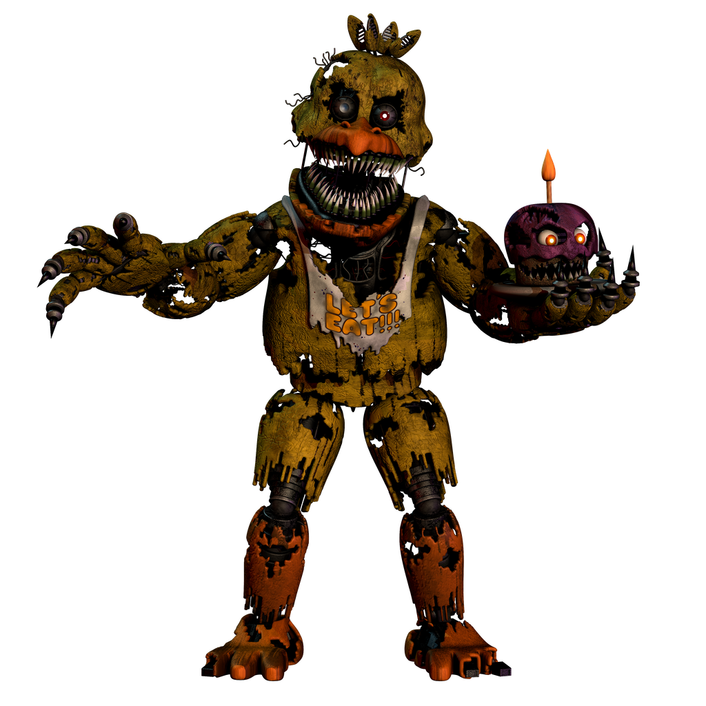 Nightmare Chica W/O Cupcake, Blender Model