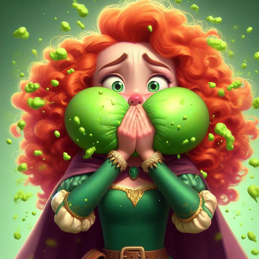 Sick Merida Merida sick puffy cheeks ai art by Alrucker on DeviantArt
