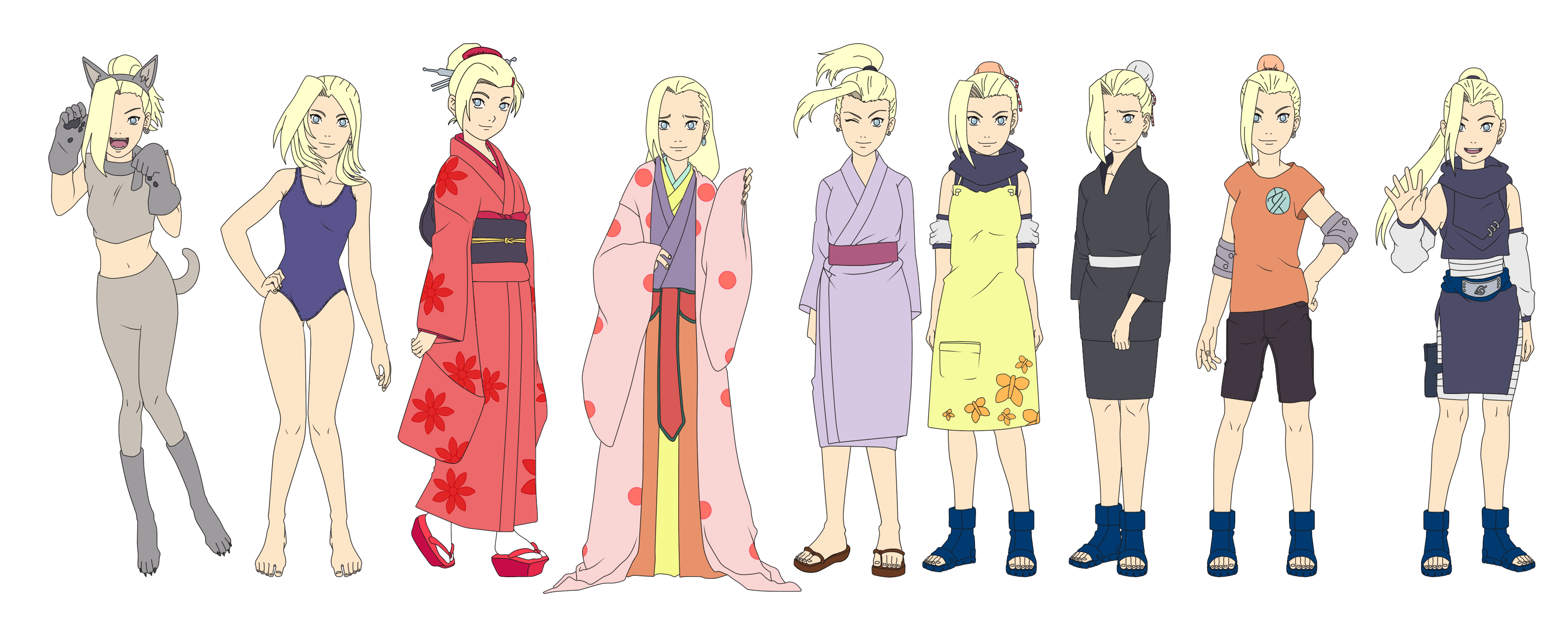 Ino Yamanaka Outfit Color Naruto By Sunakisabakuno On Deviantart.