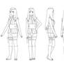 Hinata Hyuga (19) Outfit 1 Outlines