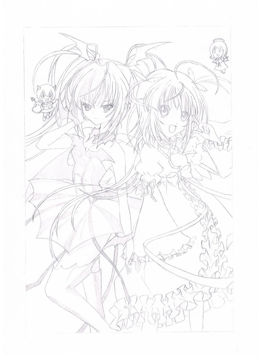 Dessin Manga Ange Et Demon By Sakuranohana1980 On Deviantart