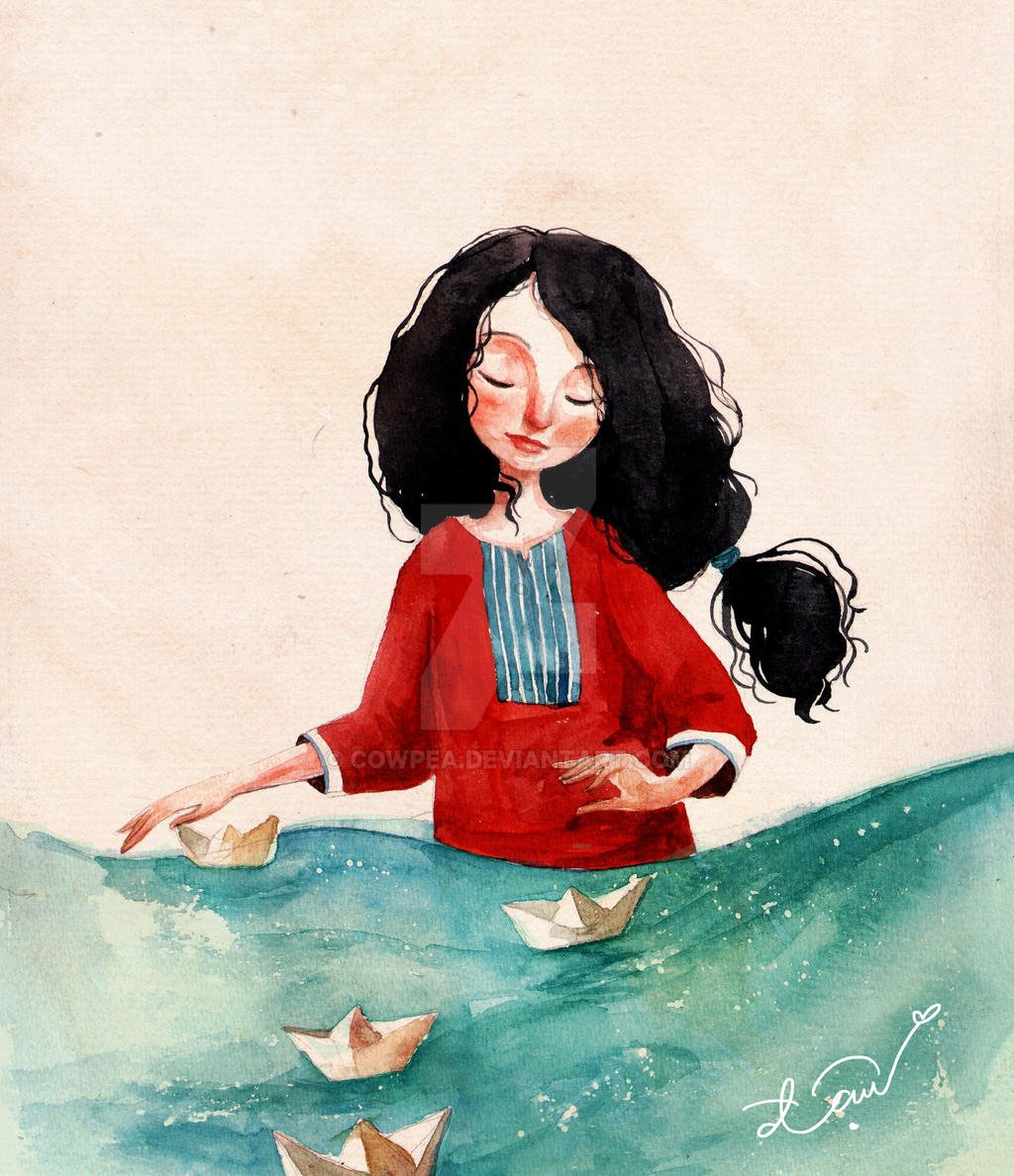 floating paper boat by Cowpea on DeviantArt