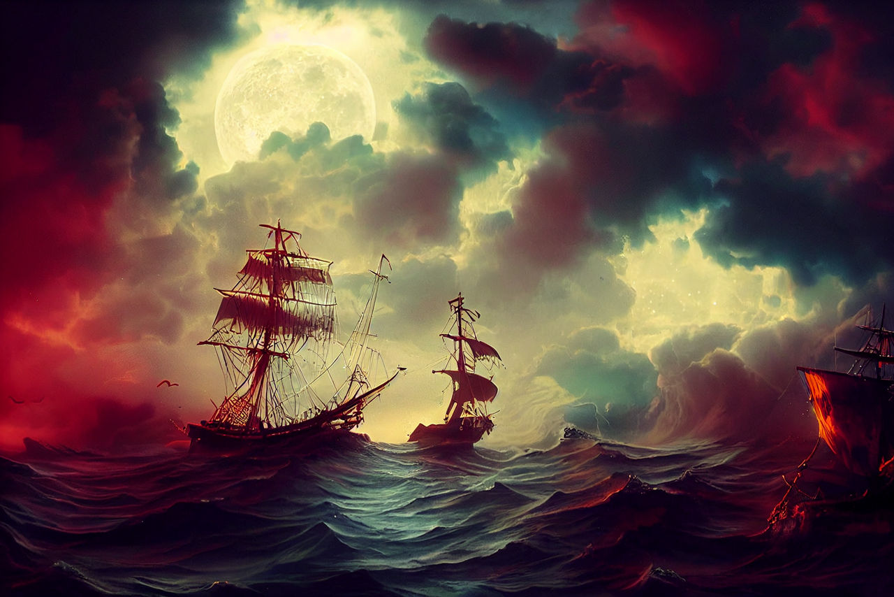 Ship at sea 2 by Ziov1 on DeviantArt