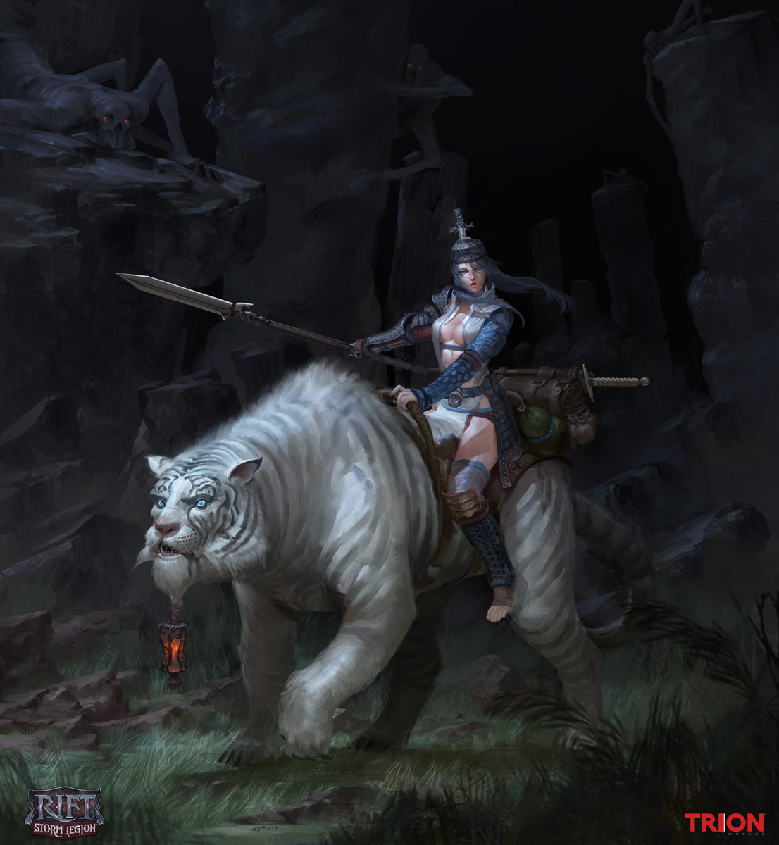 Korean white tiger mount