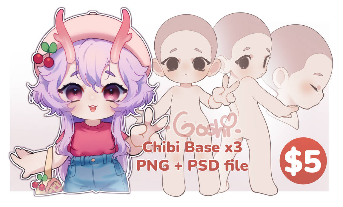 CHIBI BASES FOR ADOPTABLES by Goshi-DA on DeviantArt