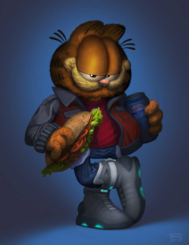 Garfeild Back Refrence Garfield Back to the Future by edsfox on DeviantArt