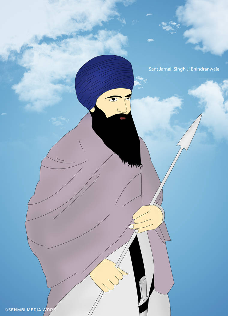 Sant Jarnail Singh Ji Bhindranwale by gpsehmbi on DeviantArt