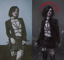 a shadow painted crimson OOTD