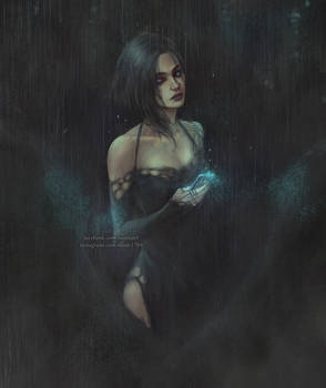 she was in the rain