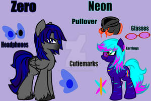 Zero and Neon Reference Sheet