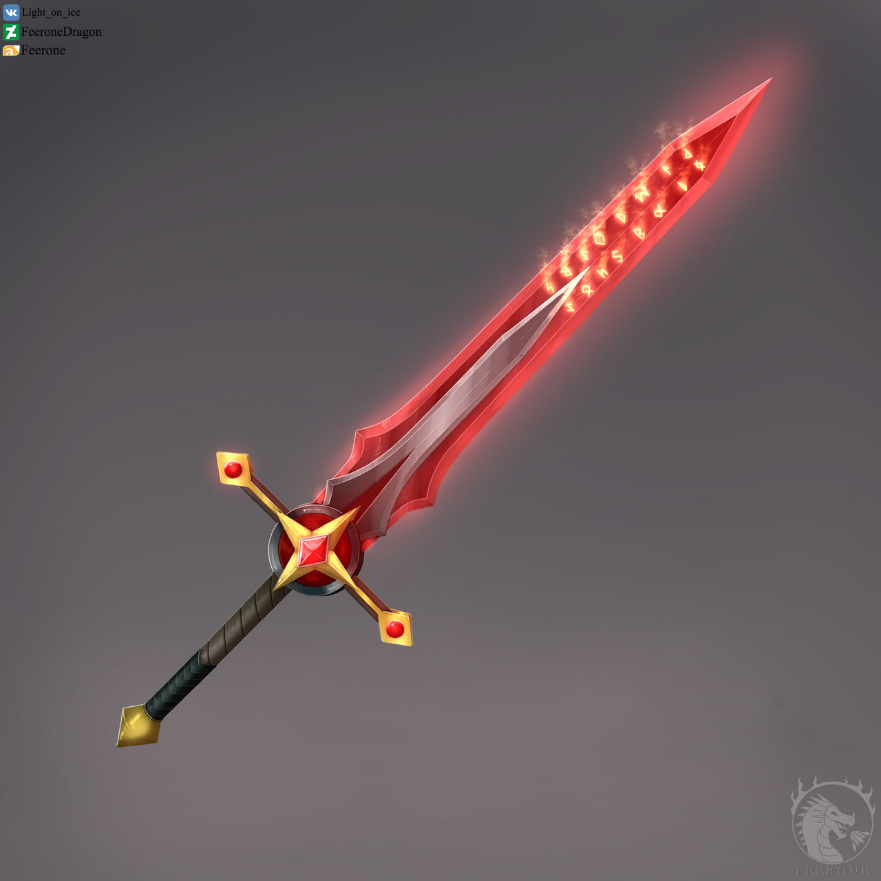 Long Fire Sword by FeeroneDragon on DeviantArt